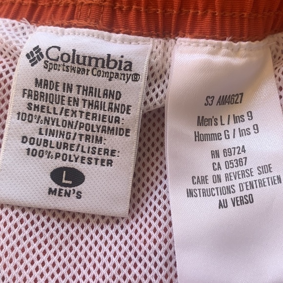 Columbia Men’s Orange Cargo Swim Trunks Shorts Size L - Picture 6 of 6